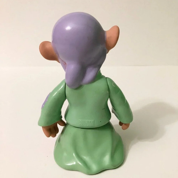 Vtg 1990s Disney Snow White And The Seven Dwarfs Dopey Vinyl Figure - Picture 7 of 16
